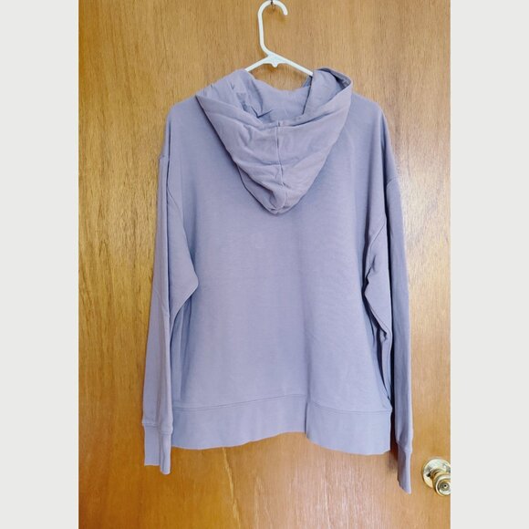 Calvin Klein Logo Terry Relaxed Hoodie Grey Lavender Med NWT - Picture 6 of 7